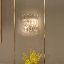 Axyaa Gold/Silver Chrome Crystal Wall Lamp for Modern Home Decor Lighting