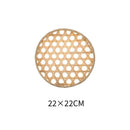 Axyaa Bamboo Round Sieve Basket: Handwoven Eco-Friendly Decorative Storage Organizer