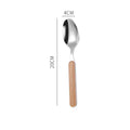 Axyaa Stainless Steel Cutlery Set with Wooden Handle - Western Dinnerware Gift