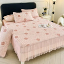 Axyaa Cartoon Jacquard Ice Doudou Soft Mat Three-piece Set