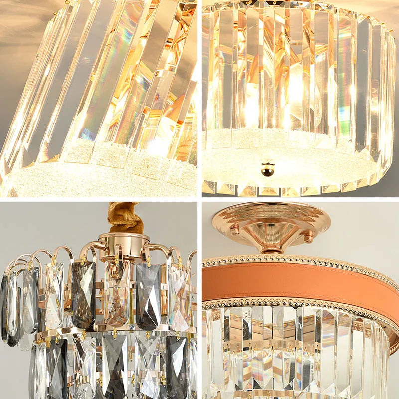 Axyaa Crystal Ceiling Chandelier for Elegant Home Décor