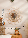 Sun Flower Art Wall Mirror by Axyaa - Handmade Decor for Bedroom & Living Room