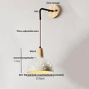 Axyaa Pull Chain LED Wall Sconce - Nordic Modern Cement Mirror Light