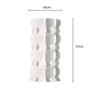 Axyaa Geometric Ceramic Petal Flower Vase Home Decor Ornament