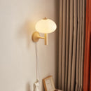 Axya Modern White Glass Mushroom Wall Lamp