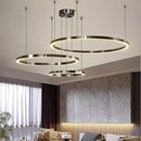 Axyaa Modern Circular Ring Pendant Light for Minimalist Living Room