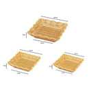 Axyaa Rattan Fruit Plate & Tea Tray: Retro Woven Storage Basket for Picnics & Snacks