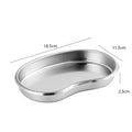 Axyaa Stainless Steel Food Storage Tray with Handle - Silver/Gold Pan BBQ Sushi Dish