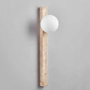 Axyaa French Cream Living Room Wall Lamp: Elegant Rectangular Stone Light for Bedroom