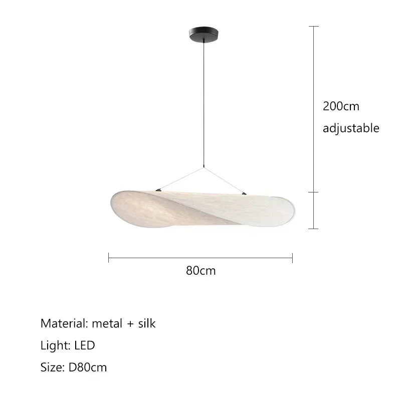 Axyaa Silk Pendant Chandelier: Modern Dining Room Hanging Light Fixtures