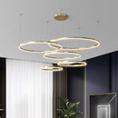 Axyaa Circular Copper Pendant Light | Modern Minimalist Living Room Dining Hall Fixture