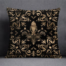 Axyaa Black Gold Plant Design Pillowcase for Elegant Home Decor