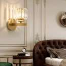Axyaa Gold Crystal Wall Lamp: Modern Nordic LED Light for Home Decor
