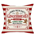 Axyaa Gingerbread Bakery & Candy Cane Christmas Pillowcase Room Sofa Decor Suite