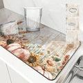 Axyaa Watercolor Pumpkin Absorbent Draining Dish Drying Mat
