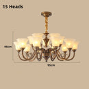 Axyaa Luxury Frosted Glass Chandelier for Living Room Bedroom