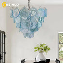 Blue Cloud Glass Pendant Light for Artistic Living Space by Axyaa