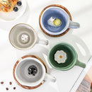 Axyaa 3D Cute Animal Snail Flower Ceramic Coffee Mug - Lovely Gift for Besties