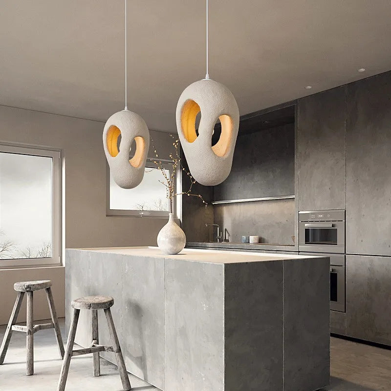 Axyaa Modern Loft Wabi Sabi Pendant Lights Irregular Lustre Lamp Fixtures