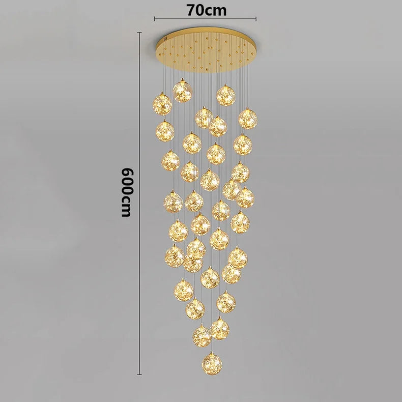 Axyaa Nordic Stair Chandelier Living Dining Room Pendant Ceiling Light Indoor Lighting