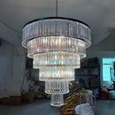 Axyaa Crystal Ice Bar Chandelier: Modern Wedding Stage Banquet Ceiling Pendant Lamp