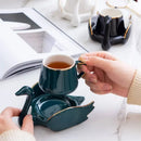 Axyaa Swan Ceramic Coffee Cup and Plate Set, 110ml Creative Mug