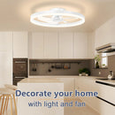 Axyaa 50cm Smart Ceiling Fan with Light Remote Control for Bedroom