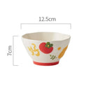Axyaa Cute Straw Hat Dessert Plate - Delicate Ceramic Fruit Breakfast Tableware