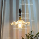Axyaa Green Glass LED Pendant Lights - Japanese Style Home Decor Chandelier