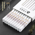 Axyaa Ceramic Chopsticks Set - Antibacterial, High Temperature Resistant, Non-slip Tableware