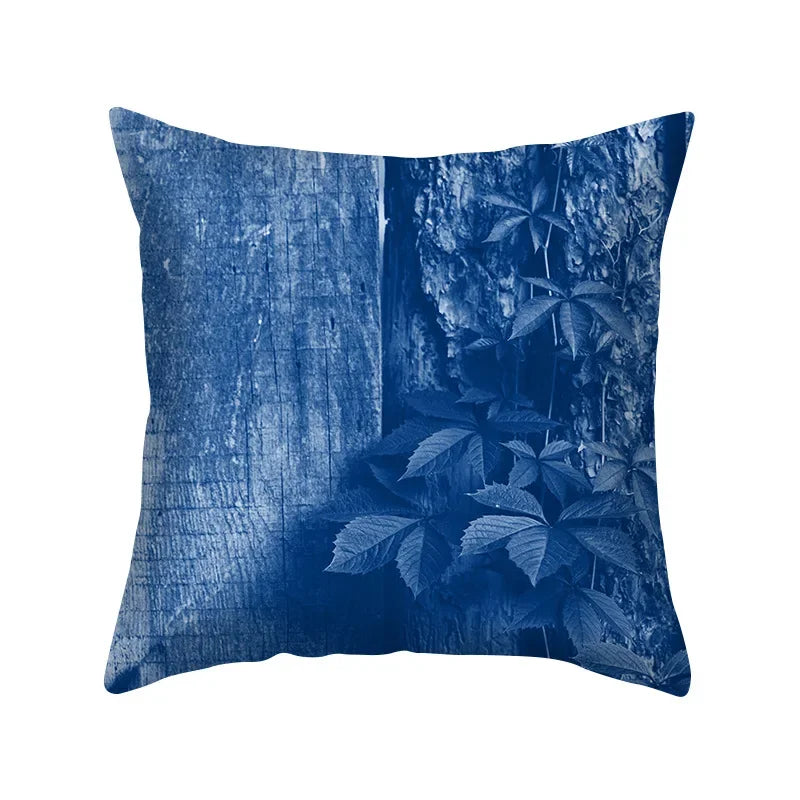 Axyaa Blue Geometry Pillowcase - Decorative Cushion Cover