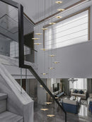 Axyaa Loft Villa LED Chandelier for Living Room - Ceiling Hanging Lamp