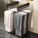 Axyaa Sliding Pants Rack: Aluminum Wardrobe Organizer, Wall-mounted Collapsible Clothes Holder