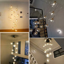 Axyaa Spiral Stairwell Glass LED Chandelier - Modern Nordic Design, Creative Duplex Villa Pendant Light