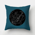 Axyaa Black Galaxy Planet Print Cushion Cover for Bedroom and Living Room