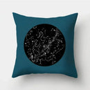 Axyaa Black Galaxy Planet Print Cushion Cover for Bedroom and Living Room