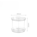 Axyaa Rotating Cosmetic Storage Organizer Shelf - 360 Transparent Rack for Bathroom and Kitchen