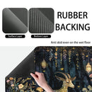 Axyaa Watercolor Forest Kitchen Mat: Absorbent, Antiskid, Quick Drain, Tableware & Dish Drying