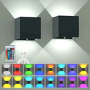 Axyaa LED Square Wall Lamp 6W - Remote-Controlled, USB Rechargeable
