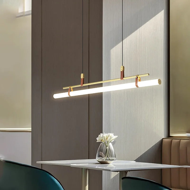 Axyaa Nordic Restaurant Pendant Light - Minimalist Luxury Strip Light