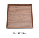 Axyaa Black Walnut Wood Japanese Tableware Hexagon Tray for Fruits and Tea