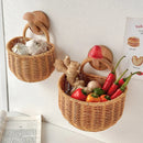 Axyaa Woven Hanging Basket: Kitchen Organizer & Cute Wall Storage