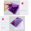 Axyaa Silicone Ice Cube Tray - 24 Grid Small Square Mold for Ice Maker