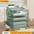Axyaa Desk Organizer Stackable Tray Set with Pen Holder