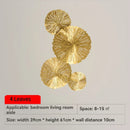 Axyaa Gold Lotus Leaf LED Wall Sconce - Modern Living Room Decor Lighting