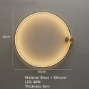 Axyaa Brass Ring LED Wall Sconce for Home Art Deco Lighting in Various Rooms