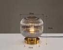 Axyaa Nordic Glass Table Lamp in White Blue Amber Smoky Gray for Modern Living Room