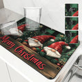 Axyaa Kitchen Draining Mat: Super Absorbent & Quick Dry for Christmas & Coffee.