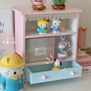 Axyaa Double-layer Desktop Storage Cabinet for Dolls, Perfume, Cosmetics, and Ornaments