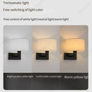 Axyaa LED Fabric Lampshade Adjustable Angle Spotlight for Bedroom Living Room Lighting
